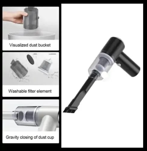 Portable Mini Vacuum Cleaner – Rechargeable & Powerful Suction for Home, Car & Office